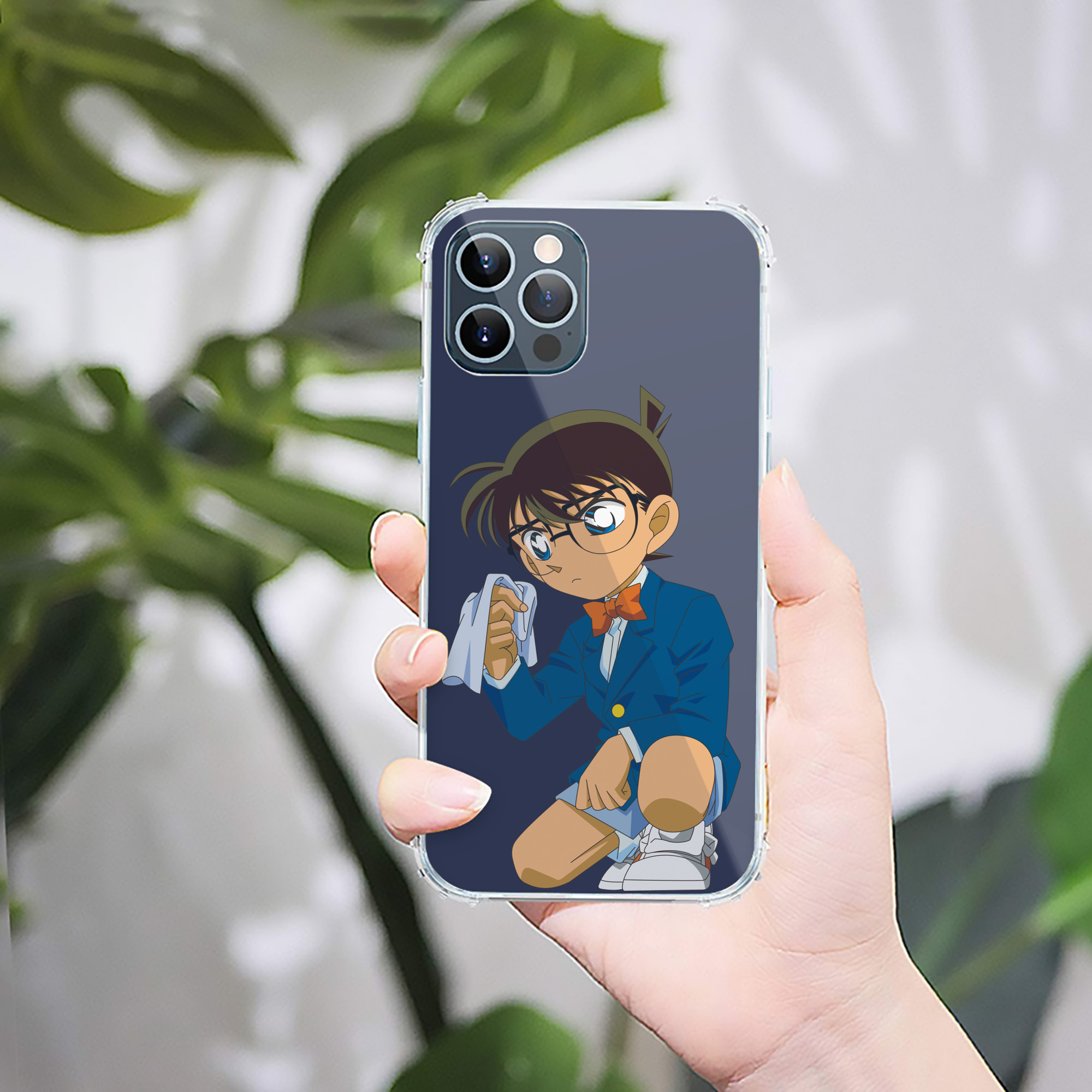 （画像用） 名探偵コナン 江戸川 コナン Detective Conan Conan Edogawa 【iPhone 12シリーズ対応】透明スマホケース（クリアソフトケース）